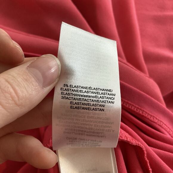 Lauren Ralph Lauren Womens Coral Layered Tunic Dress Size 14 Flowy Summer Beachy - Picture 7 of 13